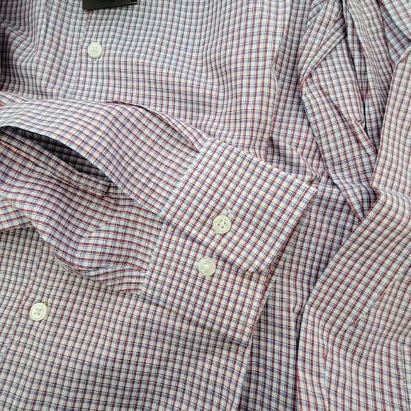New Hugo Boss Mens Small Check Shirt Button Down Long Sleeve Sharp Fit 15.5 32/3 - Picture 10 of 13